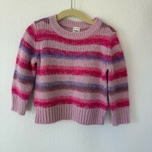 OshKosh B’gosh Pink and Purple Striped Sweater Size 18 Months